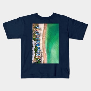 Fishing boats in Makrygialos Kids T-Shirt